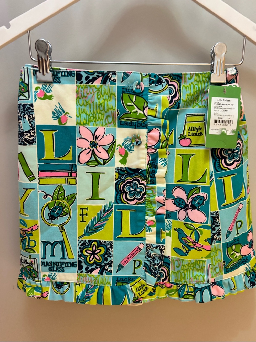 NWT Lilly Pulitzer Lilly Kids Bryce Reversible Skirt, Size 10